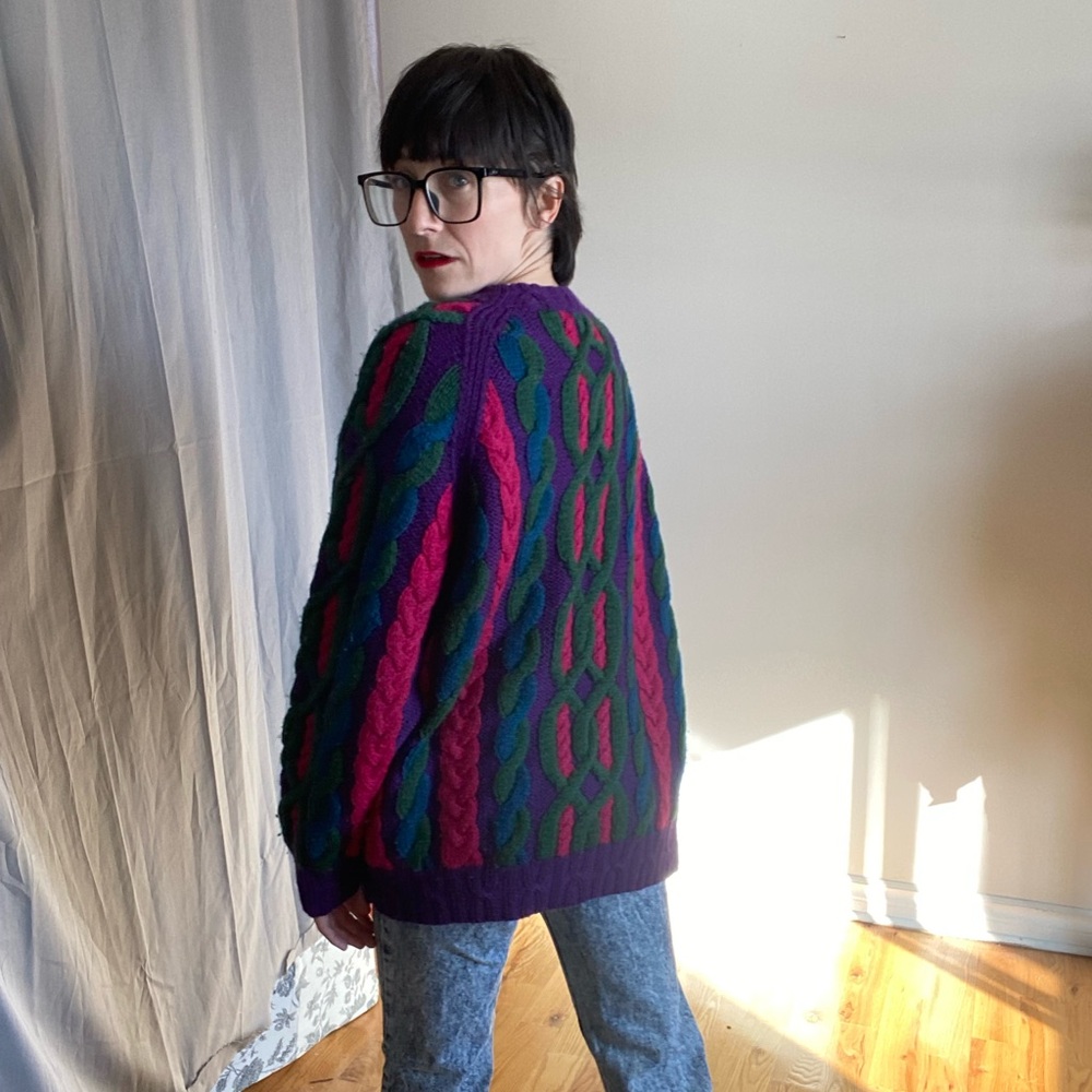 Colourful Cable Knit Sweater - Picture 7 of 12